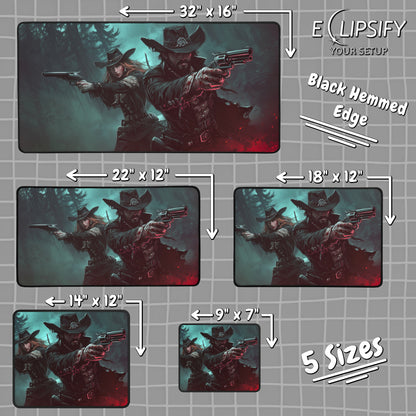 Blood Trail West: Cowboy Hunter Gaming Mouse Pad