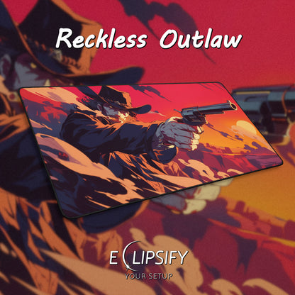 Reckless Outlaw: Cowboy Gaming Mouse Pad