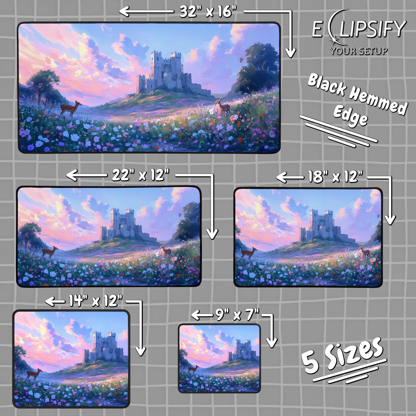 Wildflower Watcher: Deer Wildflower Gaming Mouse Pad
