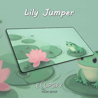 Lily Jumper: Green Frog Minimalist Mouse Pad
