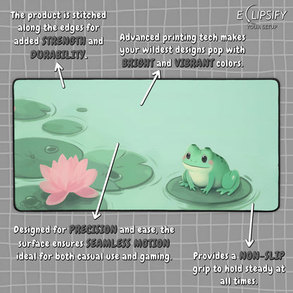 Lily Jumper: Green Frog Minimalist Mouse Pad