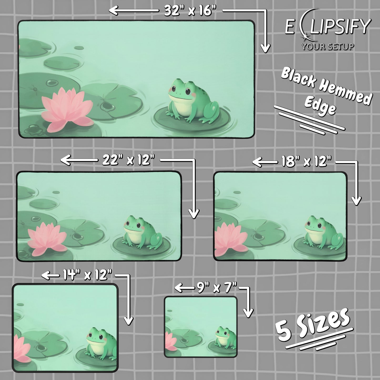 Lily Jumper: Green Frog Minimalist Mouse Pad