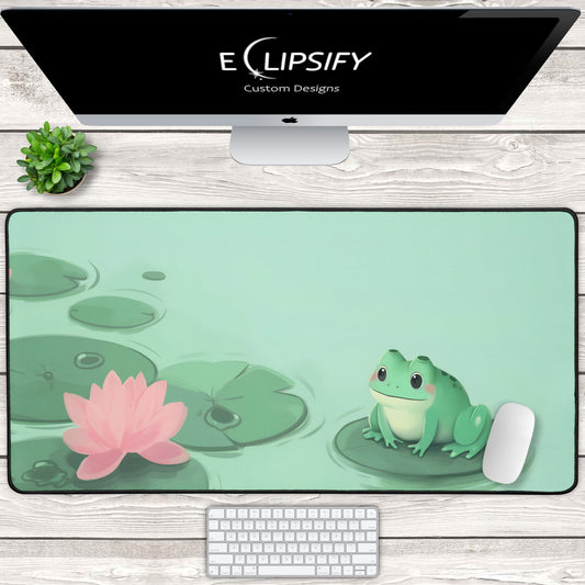 Lily Jumper: Green Frog Minimalist Mouse Pad
