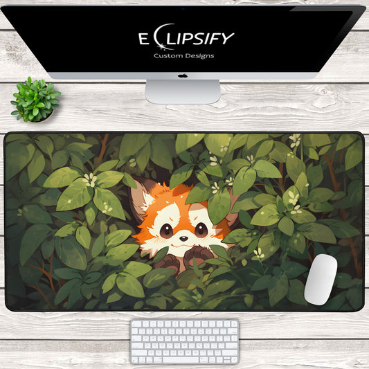 Bush Panda: Cute Red Panda Gaming Mouse Pad