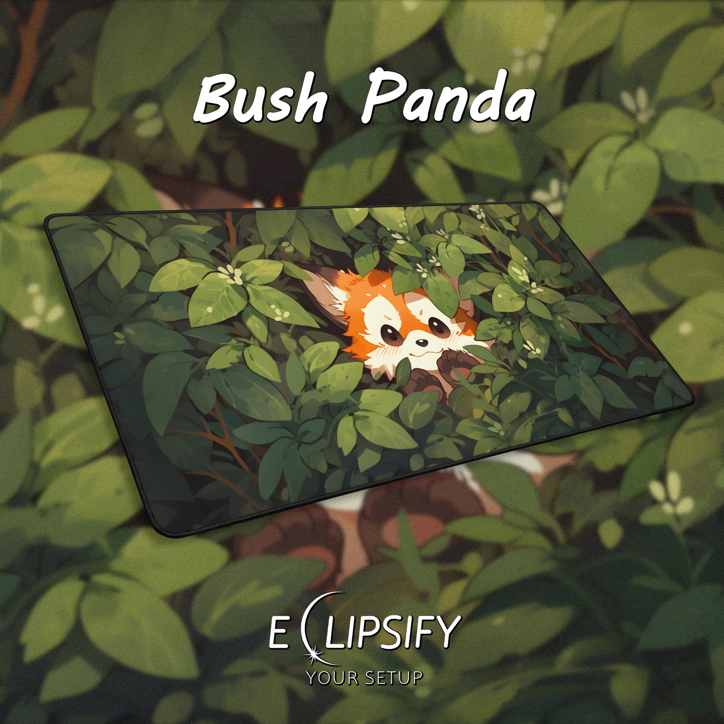 Bush Panda: Cute Red Panda Gaming Mouse Pad