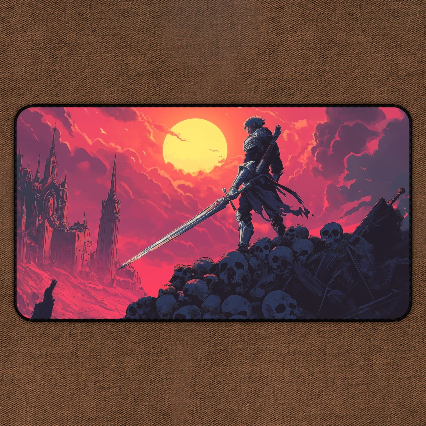 Blade Of The Night: Fantasy Dark Elf TCG Playmat