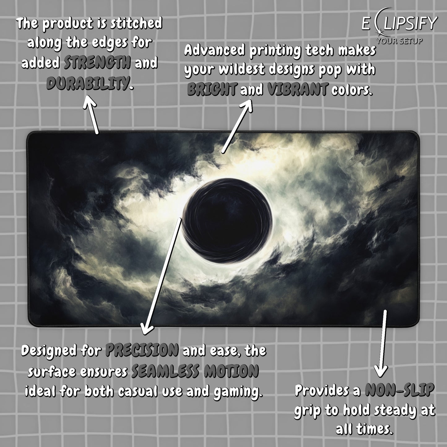 Lunar Eclipse: Moon Gaming Mouse Pad