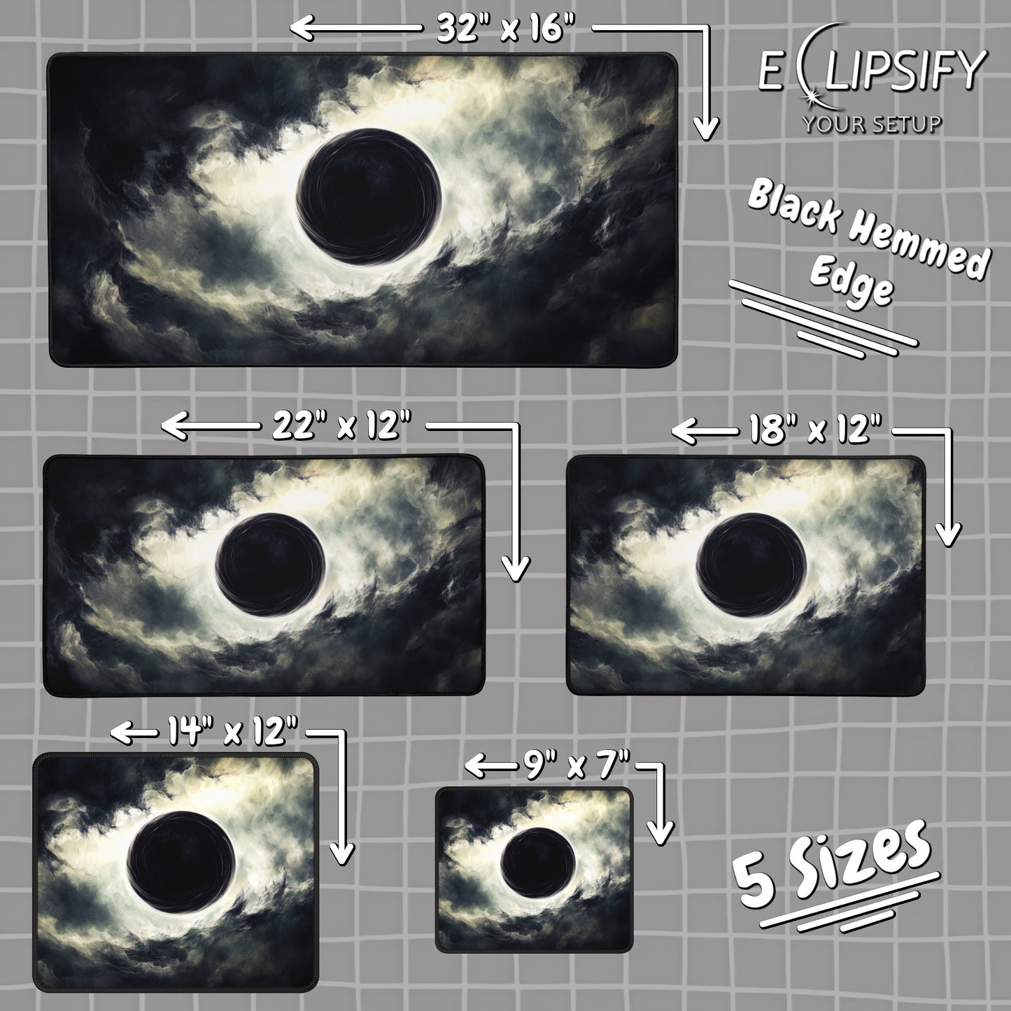 Lunar Eclipse: Moon Gaming Mouse Pad