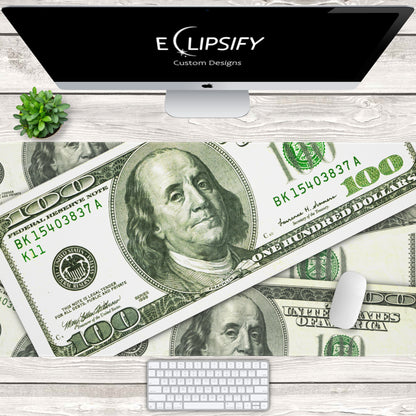 A Hundred Dollars: $100 Money Gaming Mouse Pad