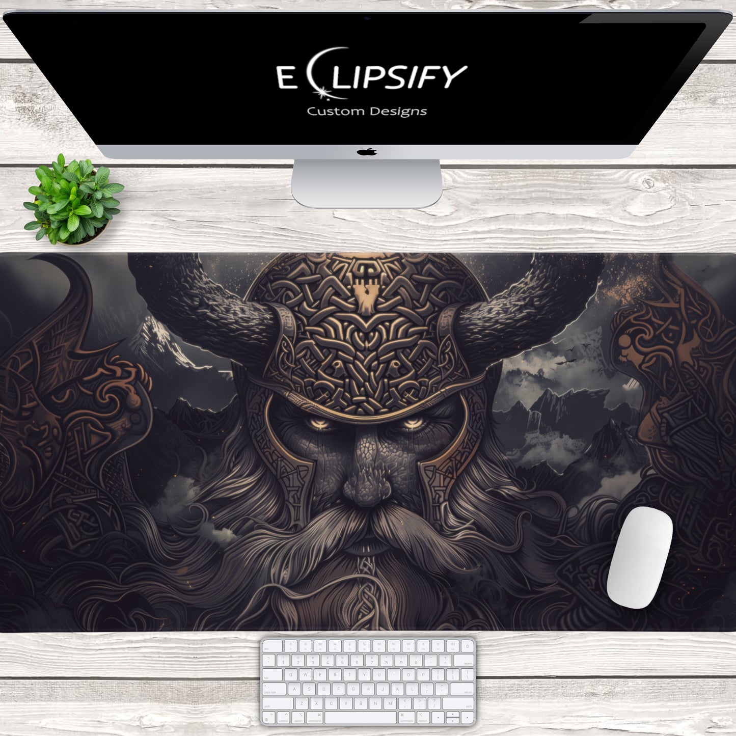 Warrior Of The North: Viking Gaming Mouse Pad