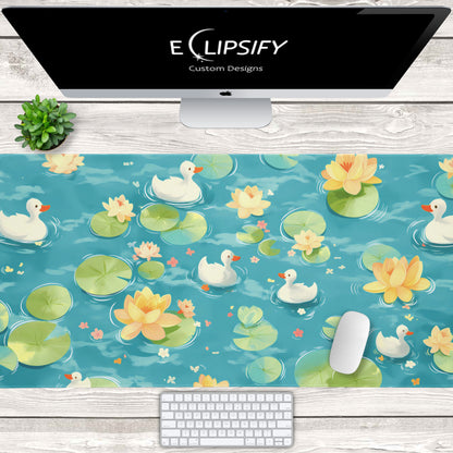 Duck Haven: Cute Ducks In Pond Mouse Pad