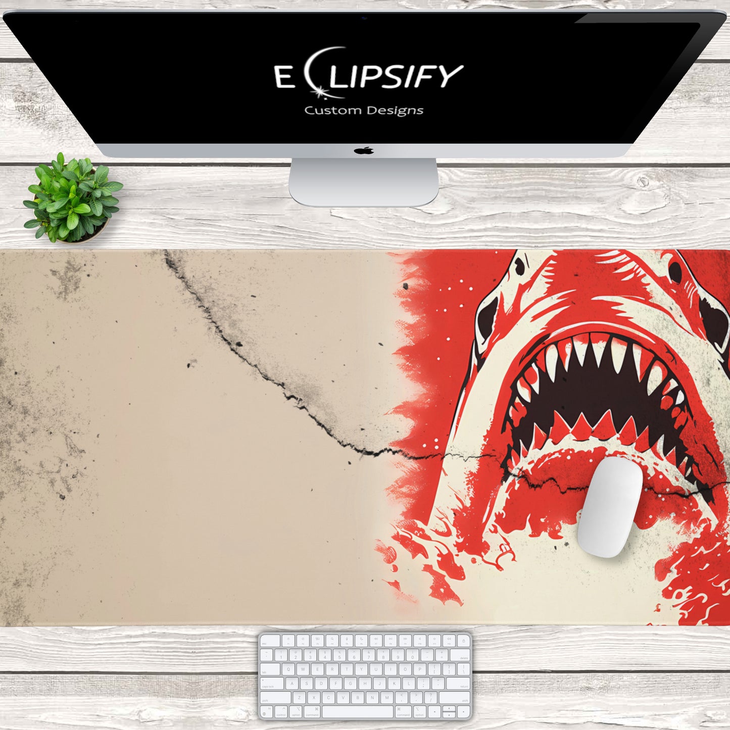 King Of The Ocean: Shark Gaming Mouse Pad