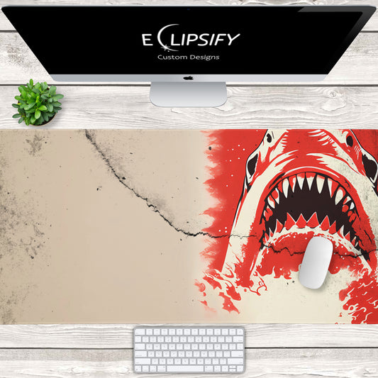 King Of The Ocean: Shark Gaming Mouse Pad