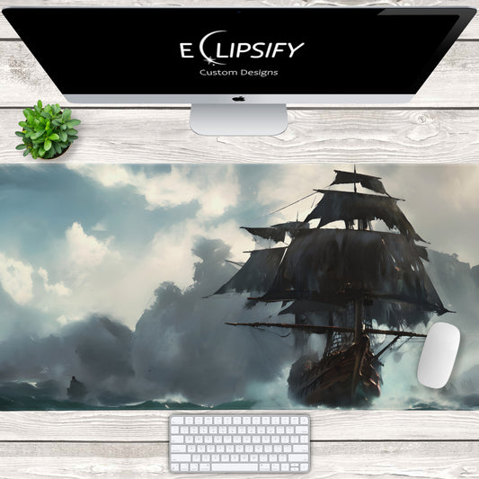 Seven Seas: Pirate Ship Gaming Mouse Pad