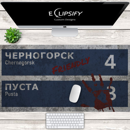 Road To Cherno: Zombie Sign Gaming Mouse Pad