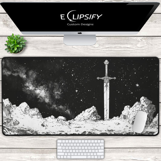 The Legendary Blade: Excalibur Gaming Mouse Pad