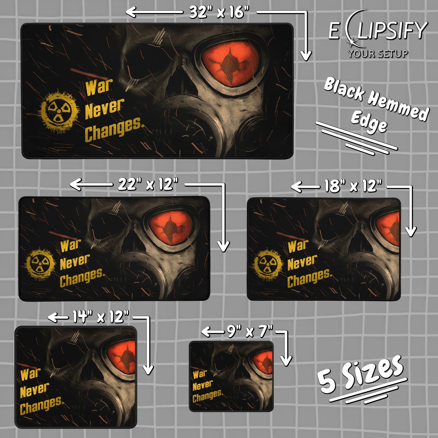 War Never Changes: Nuclear Fall Out Gaming Mouse Pad