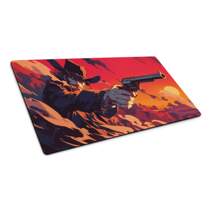 Reckless Redemption: Cowboy Outlaw Gaming Mouse Pad