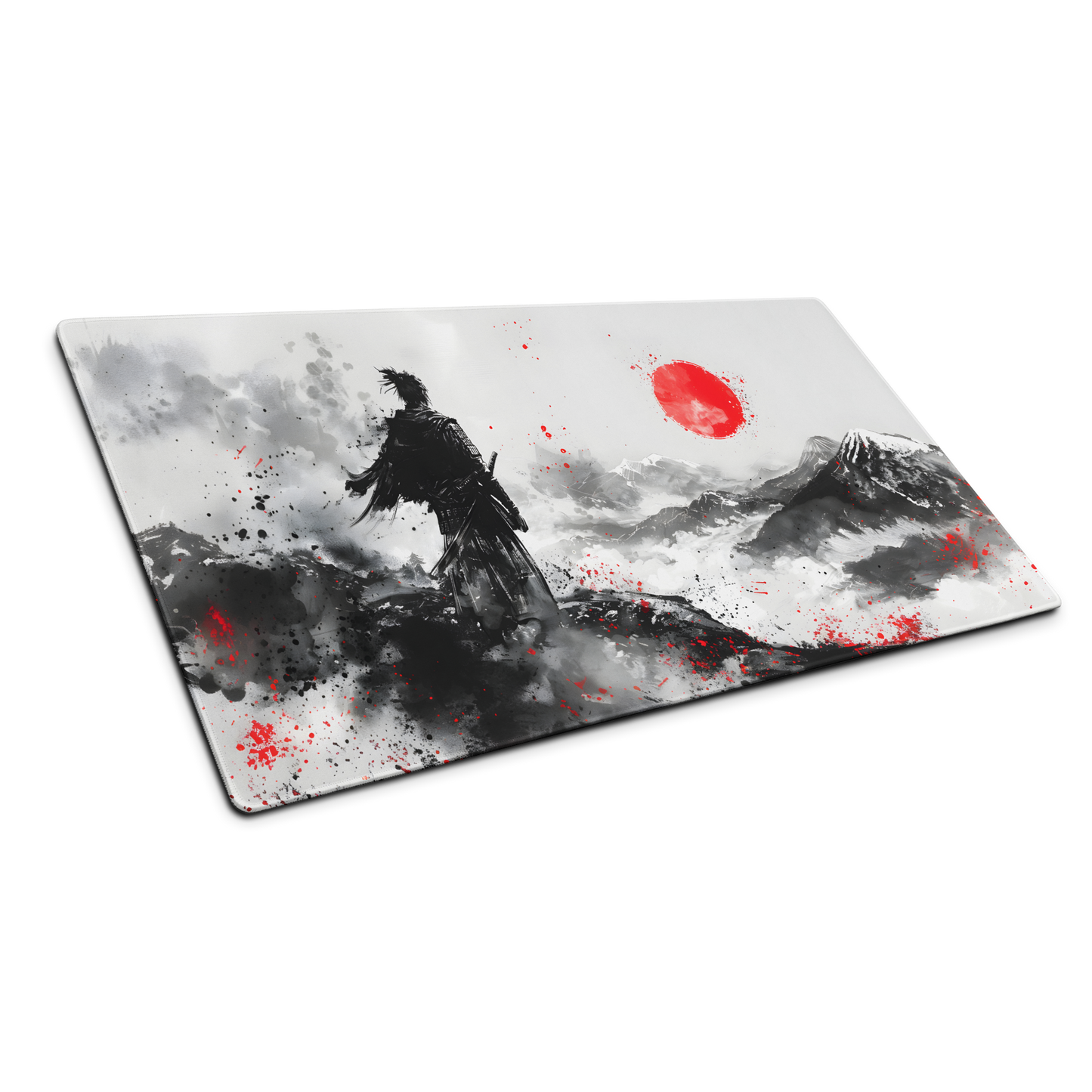 The Samurai Path: Japanese Samurai Ink Gaming Mouse Pad