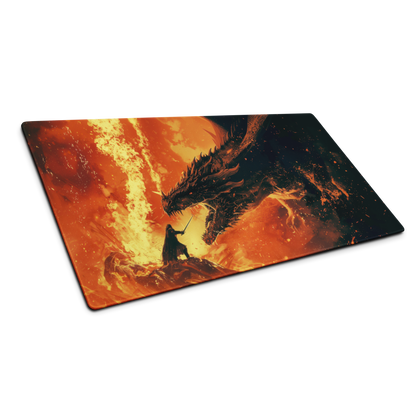 Inferno Clash: Warrior VS Dragon Gaming Mouse Pad