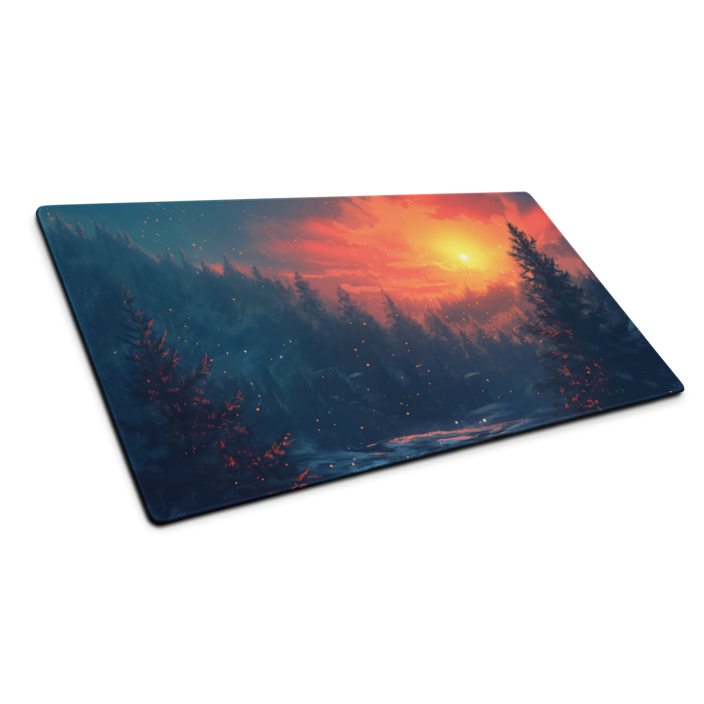 Blue Serenity: Snow Winter Landscape Mouse Pad