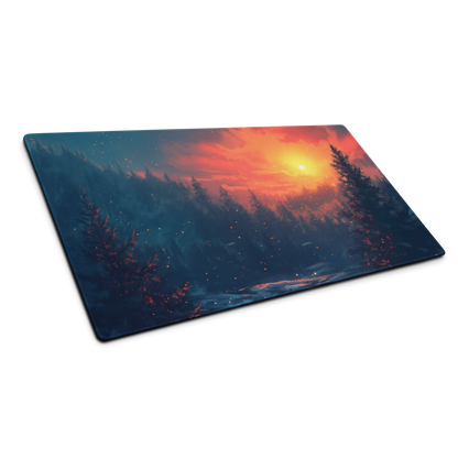 Blue Serenity: Snow Winter Landscape Mouse Pad