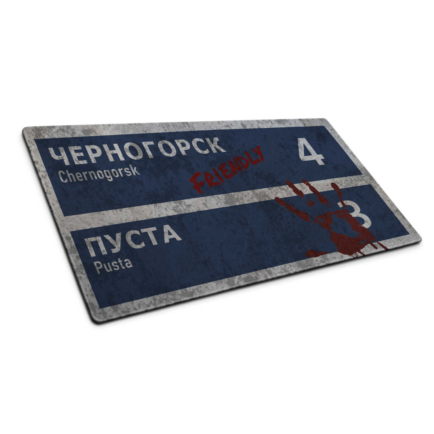 Road To Cherno: Zombie Sign Gaming Mouse Pad