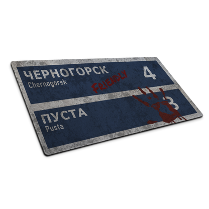 Road To Cherno: Zombie Sign Gaming Mouse Pad