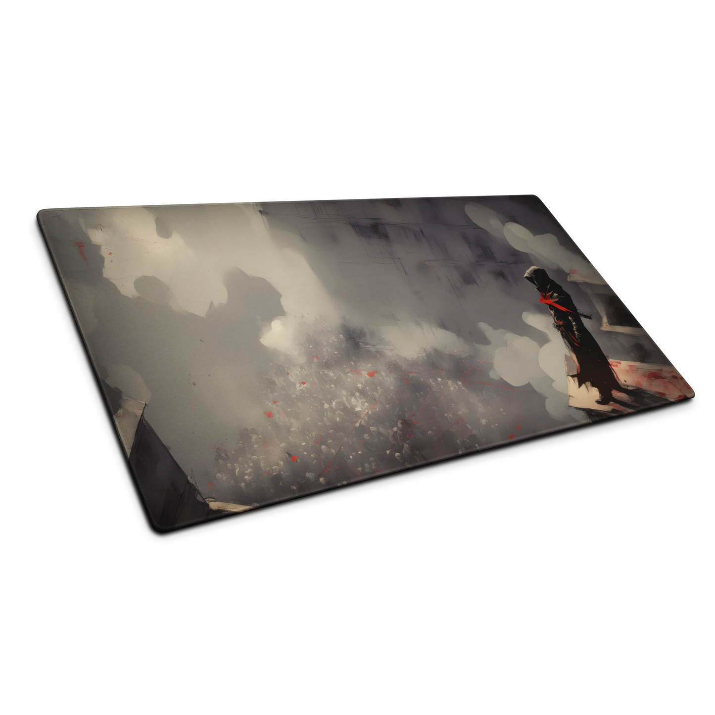 Hooded Guardian: Assassin Grey Gaming Mouse Pad