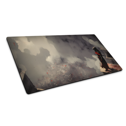 Hooded Guardian: Assassin Grey Gaming Mouse Pad