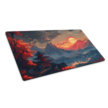 Sacred Zen: Japanese Pixel Art 8 Bit Landscape Gaming Mouse Pad