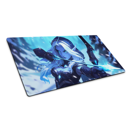 Frost Ranger: Anime Girl Blue Ranger Gaming Mouse Pad