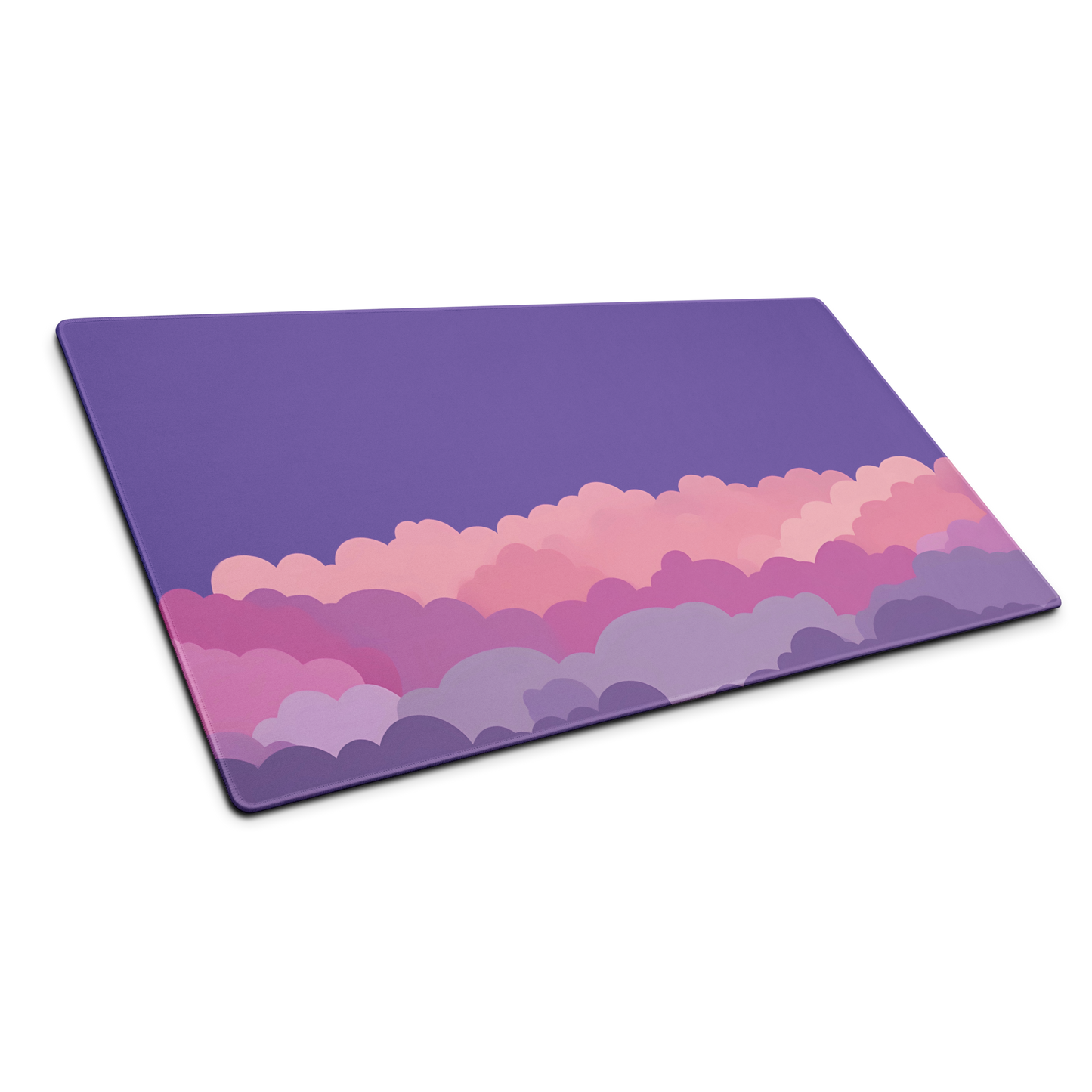 Gentle Dawn: Purple Minimalist Cute Clouds Gaming Mouse Pad