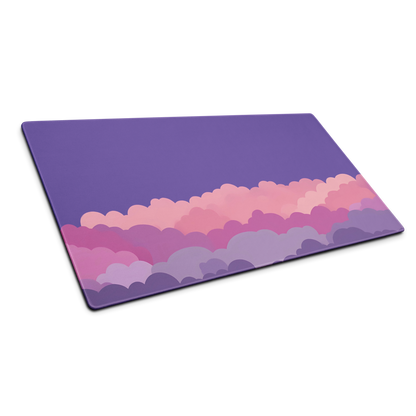 Gentle Dawn: Purple Minimalist Cute Clouds Gaming Mouse Pad