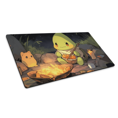 Cosy Feast: Cute Turtle Gaming Mouse Pad