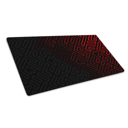 Minimalist Matrix: Red Abstract Pattern Mouse Pad