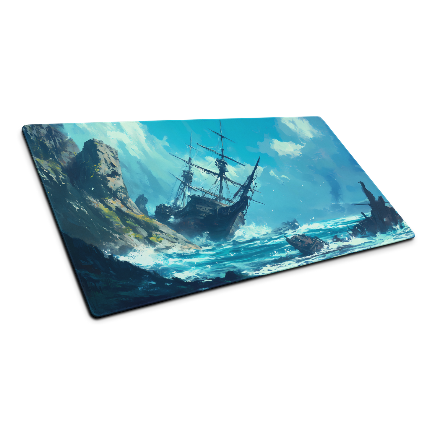 Shipwrecked: Pirate Ship Gaming Mouse Pad