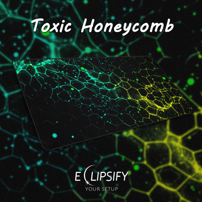 Toxic Honeycomb: Yellow and Green Pattern Gaming Mouse Pad