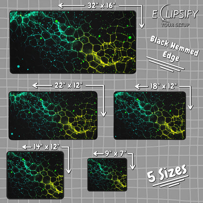 Toxic Honeycomb: Yellow and Green Pattern Gaming Mouse Pad