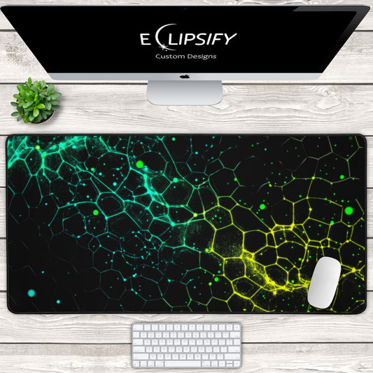 Toxic Honeycomb: Yellow and Green Pattern Gaming Mouse Pad