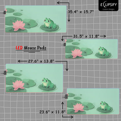 Lily Jumper: Green Frog Minimalist Mouse Pad