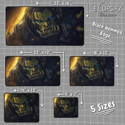 Chieftain: Green Orc Gaming Mouse Pad