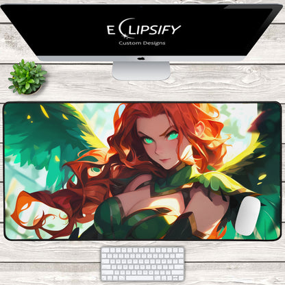 Arcane Archer: Green Ranger Anime Girl Gaming Mouse Pad
