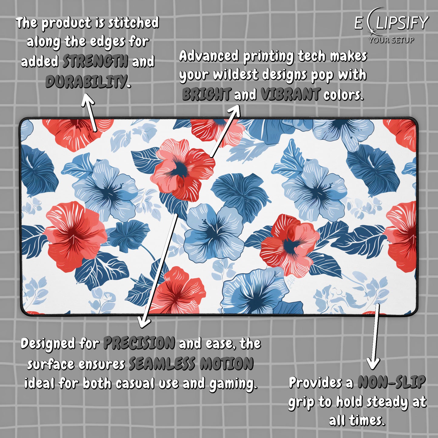 Hawaii Flowers: Floral Mouse Pad