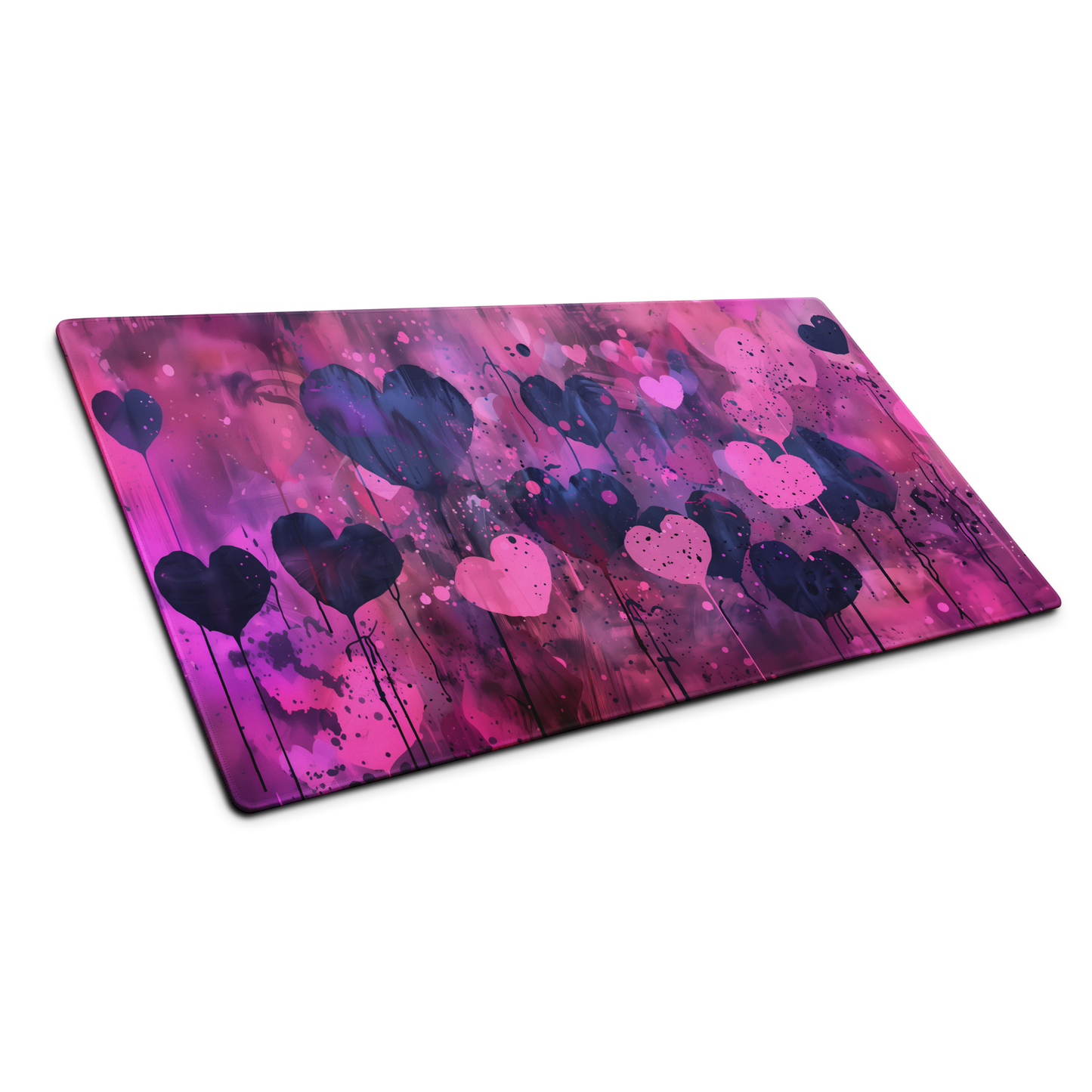 Graffiti Love: Pink Heart Gaming Mouse Pad