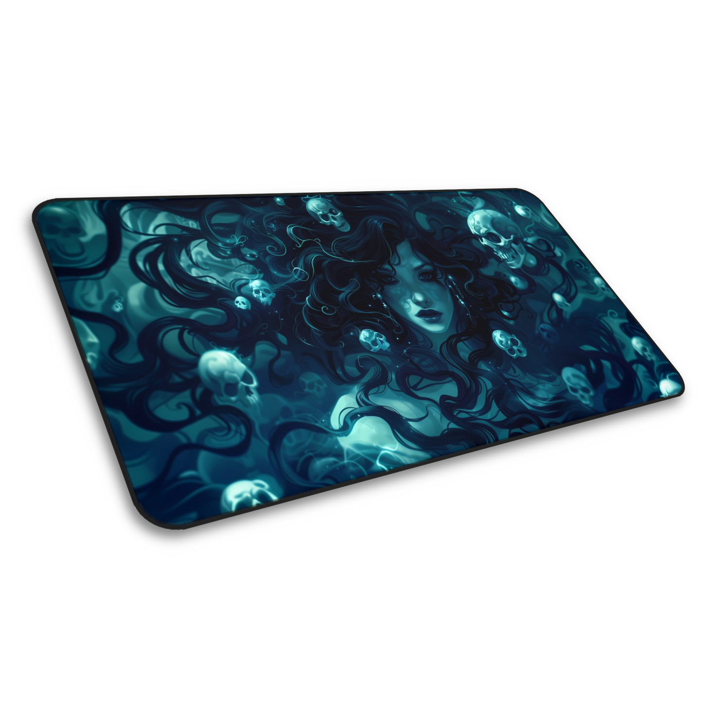 Stone Serpent: Medusa And Skulls Gaming Mouse Pad