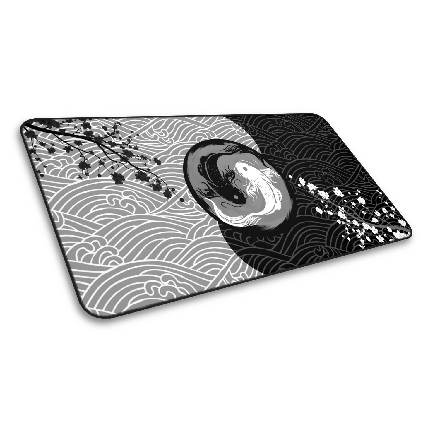 Symmetry in Serenity: Ying Yang Koi Fish Gaming Mouse Pad