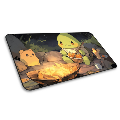 Cosy Feast: Cute Turtle Gaming Mouse Pad
