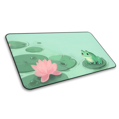 Lily Jumper: Green Frog Minimalist Mouse Pad