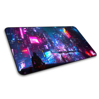 Neon Nights: Cyberpunk City Gaming Mouse Pad